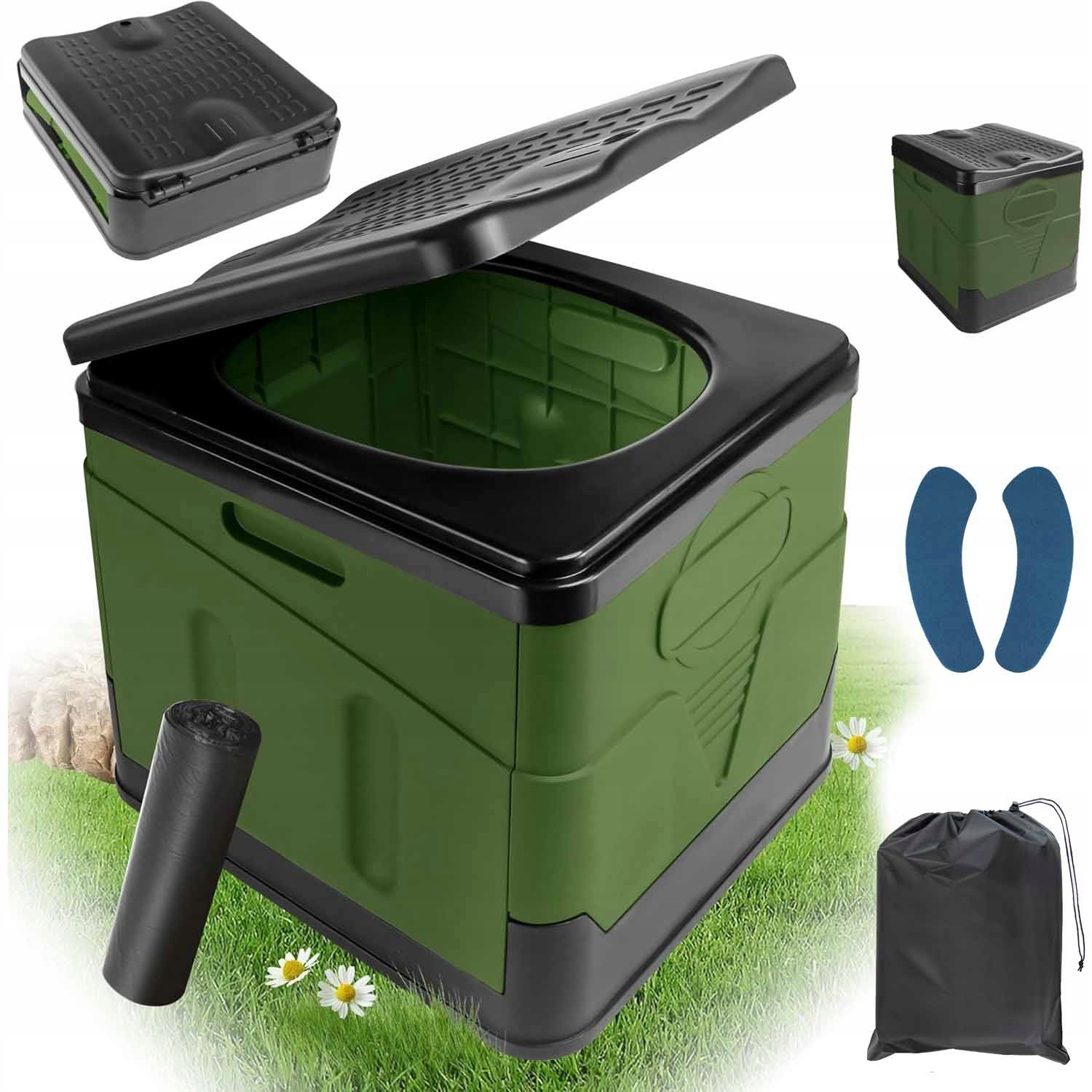 Turistická Přenosná Bivakovací Toaleta Skládací Wc Velká Stolička Box