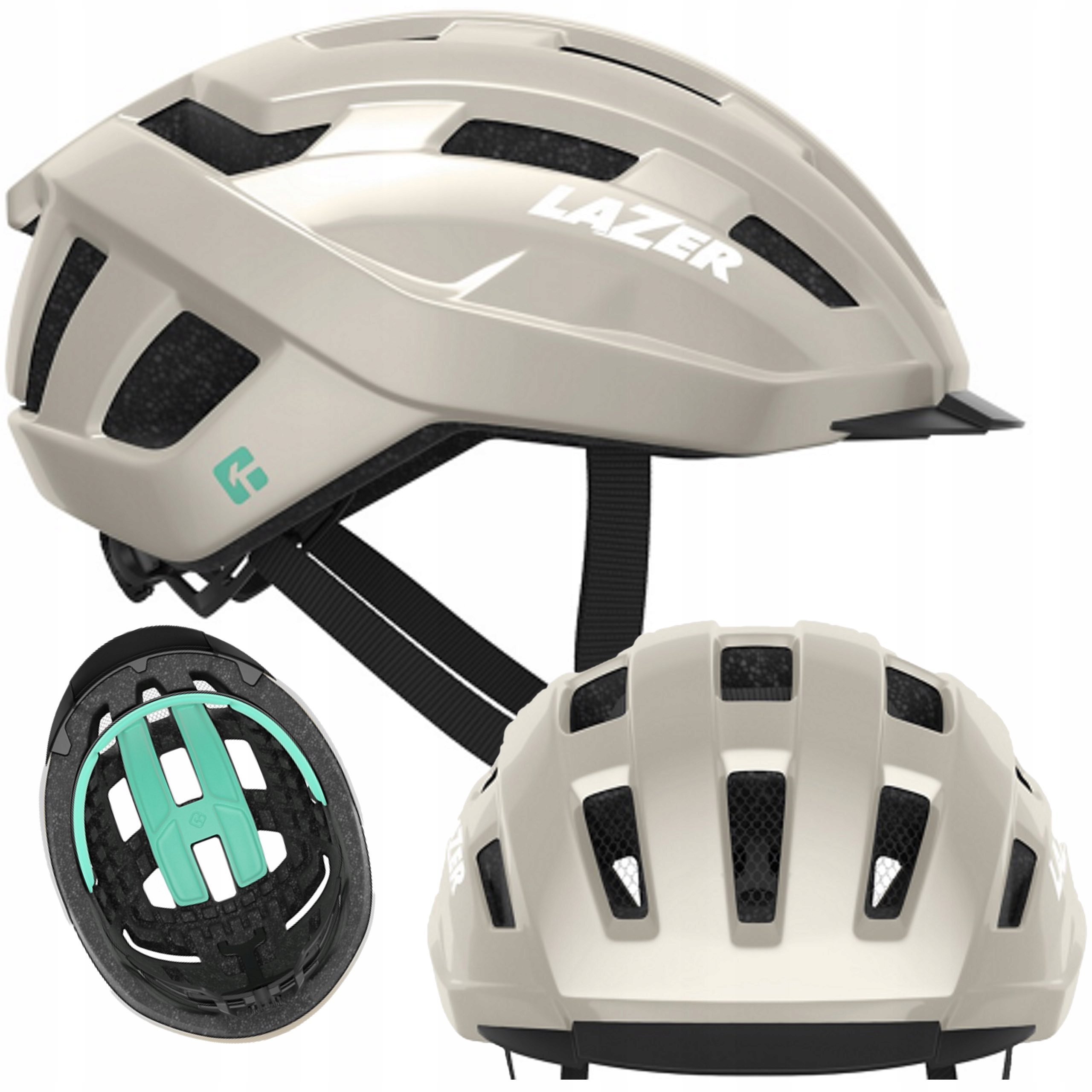 Kask Rowerowy Lazer Codax z Siateczką przeciw Owadom Szary Uni 54-61cm