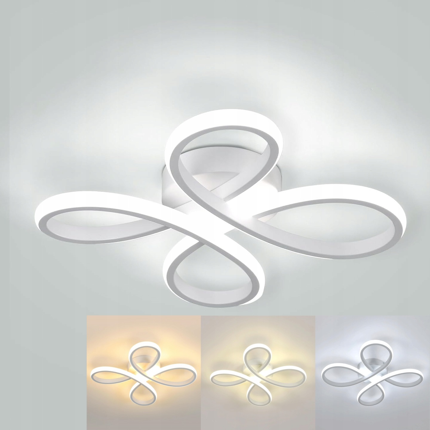 Lampa Wisząca Sufitowa Nowoczesna Led Plafon Żyrandol Sypialnia 30W