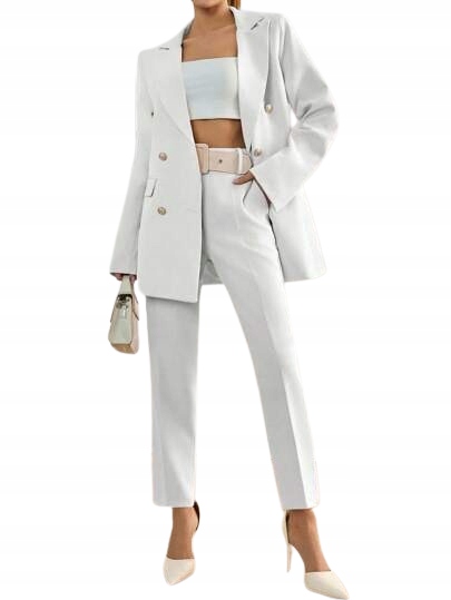 Elegantní Dámská Sako A Kalhot Shein V Bílé Velikni M 1JB