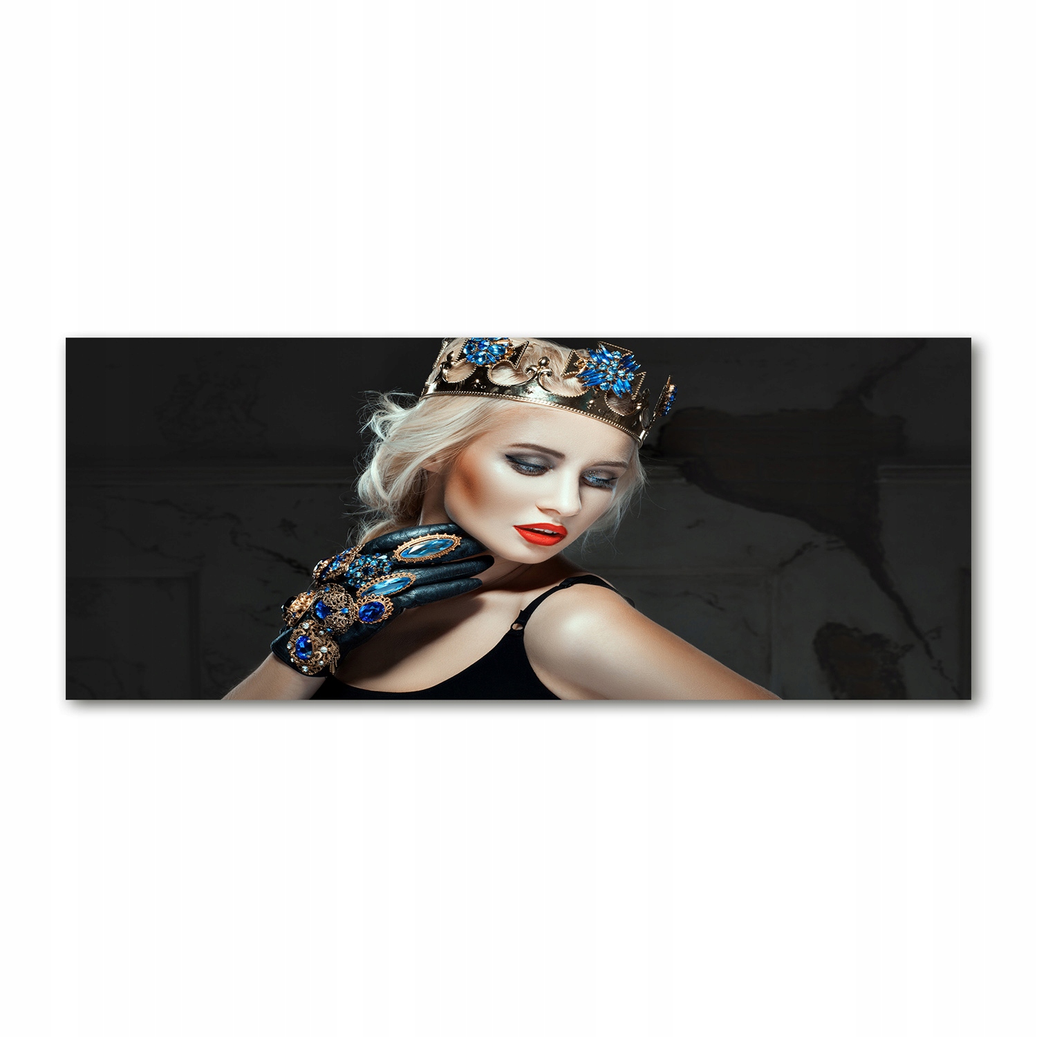 

Foto obraz szkło akryl Kobieta w koronie 125x50 cm