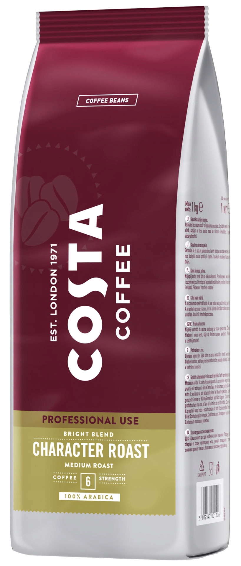Levně Costa Pro Bright Blend Káva 1kg
