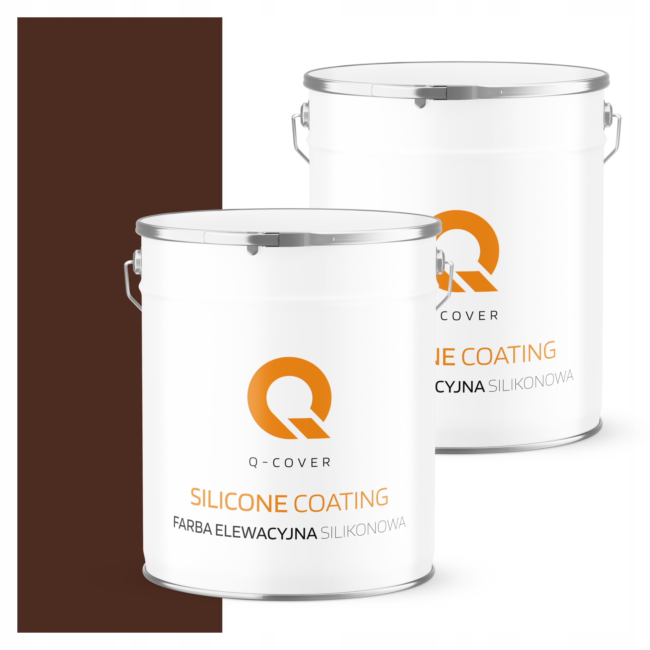 Fasádna farba 5L silikónová Uv farba Mahagónová hnedá Ral 8016