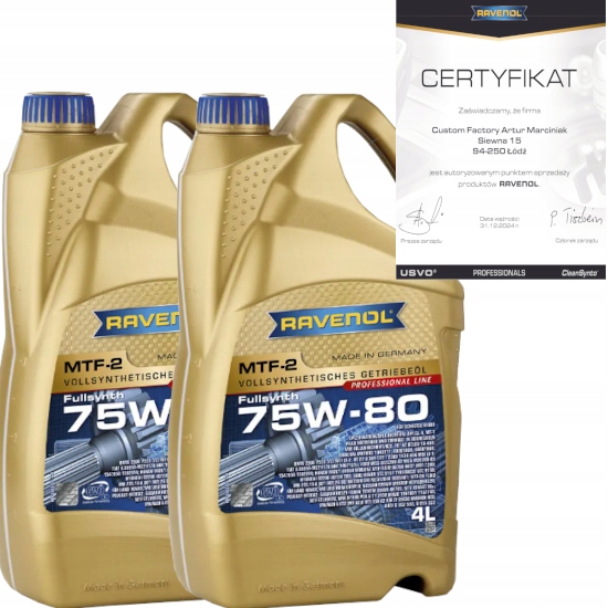 RAVENOL MTF-2 75W80 8L - OLEJ PRZEKŁADNIOWY