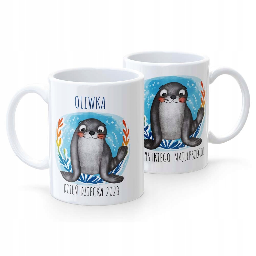 

Kubek Dzień Dziecka Foczka Biały