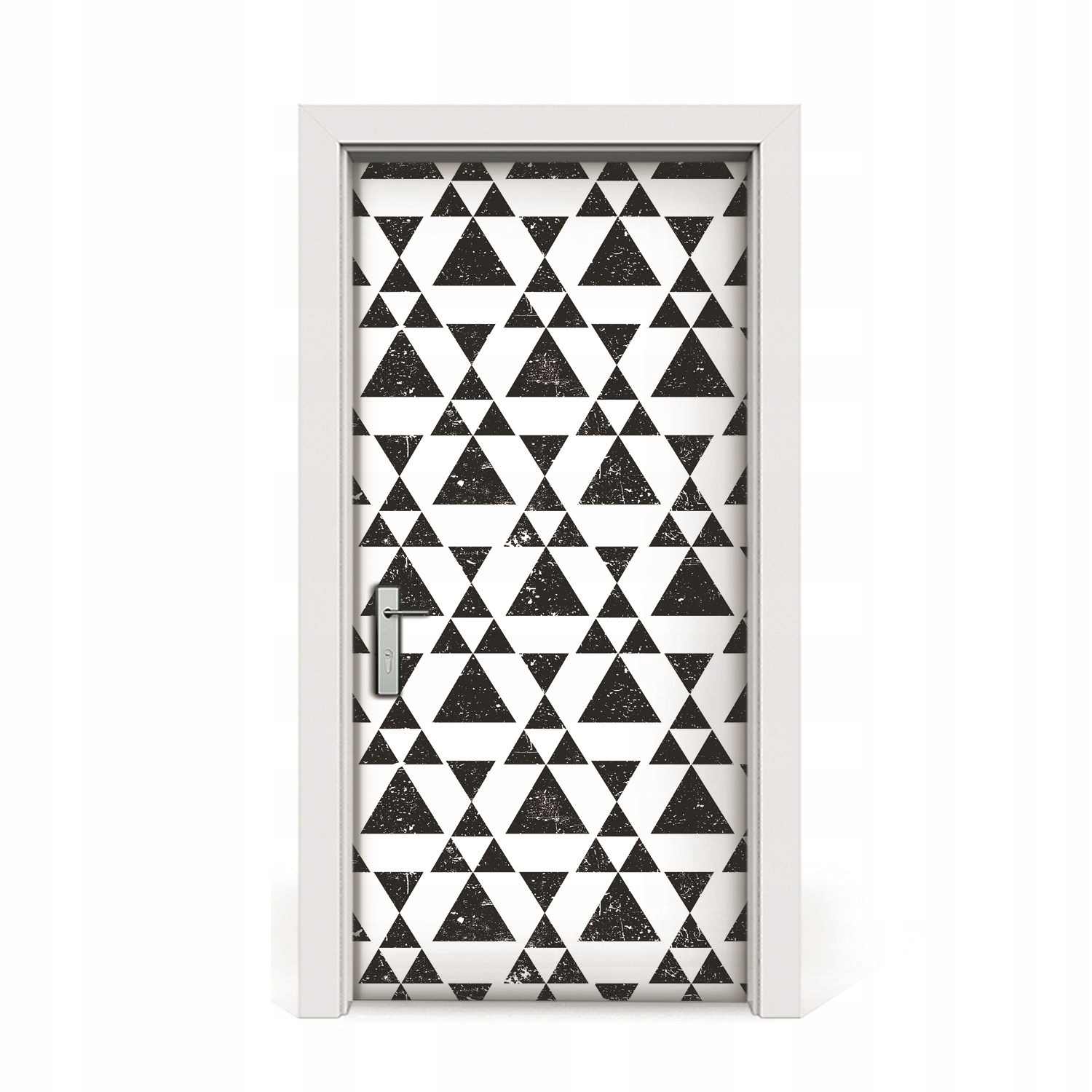 

Naklejka na drzwi Czarno białe trójkąty 95x205