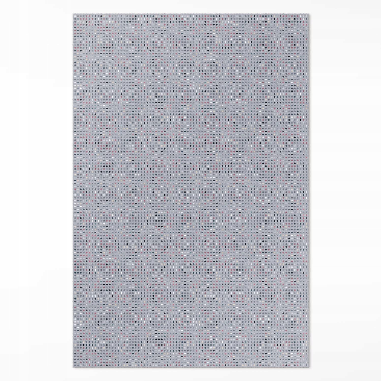 Vinylový Koberec s unikátním vzorem, barevné puntíky, retro detaily, 150 x 225 cm