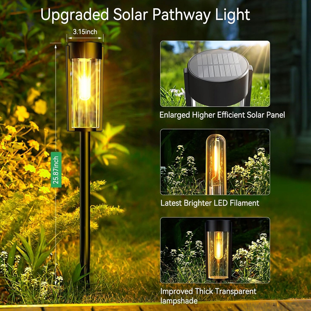 SOLARNE OŚWIETLENIE ŚCIEŻKI OGRODOWEJ - CIEPŁE ŚWIATŁO - 6 SZT - SL1140 Liczba sztuk 6 szt.