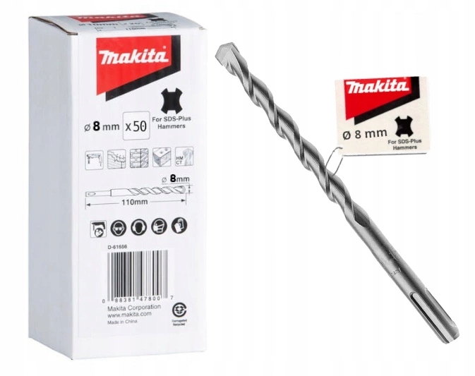 Wiertło Do Betonu Sds+ 8x110MM Makita D-61640 50 Sztuk