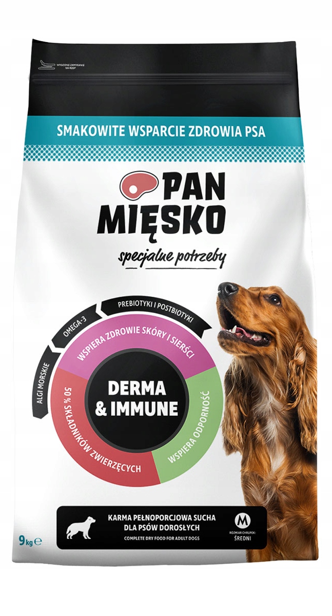 Levně Pan Mięsko krmivo pro psa Derma & Immune M 9 kg