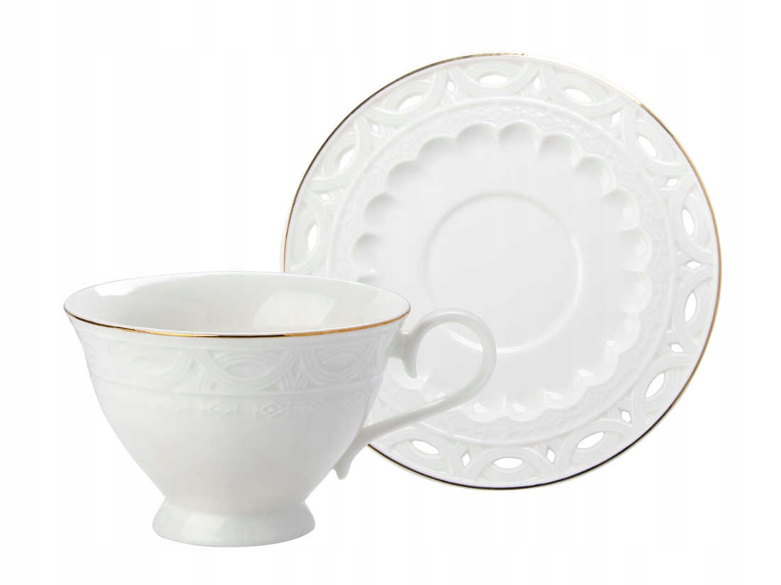 KOMPLET FILIŻANEK ZE SPODKIEM SIMA 220 ML 4 EL.