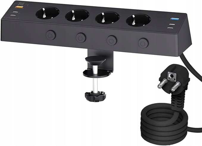 Kinglink Zásuvková Lišta Usb-c 4 Zásuvky 2 M Protipřepěťová Ochrana