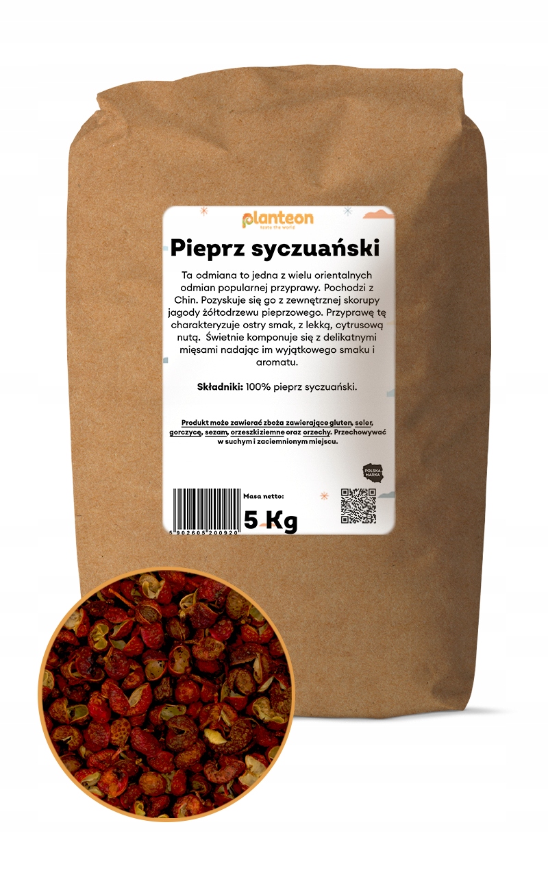 Pepř sečuánský 5 kg zrnitý pepper aromatické zrno do mlýnku