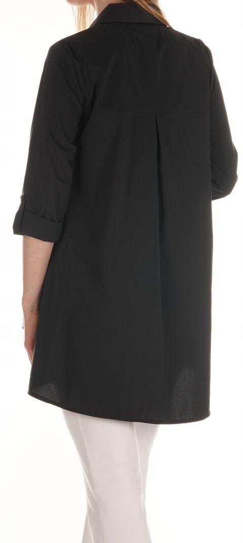 Bluzka koszula by Kate czarna r 44 Kolor czarny