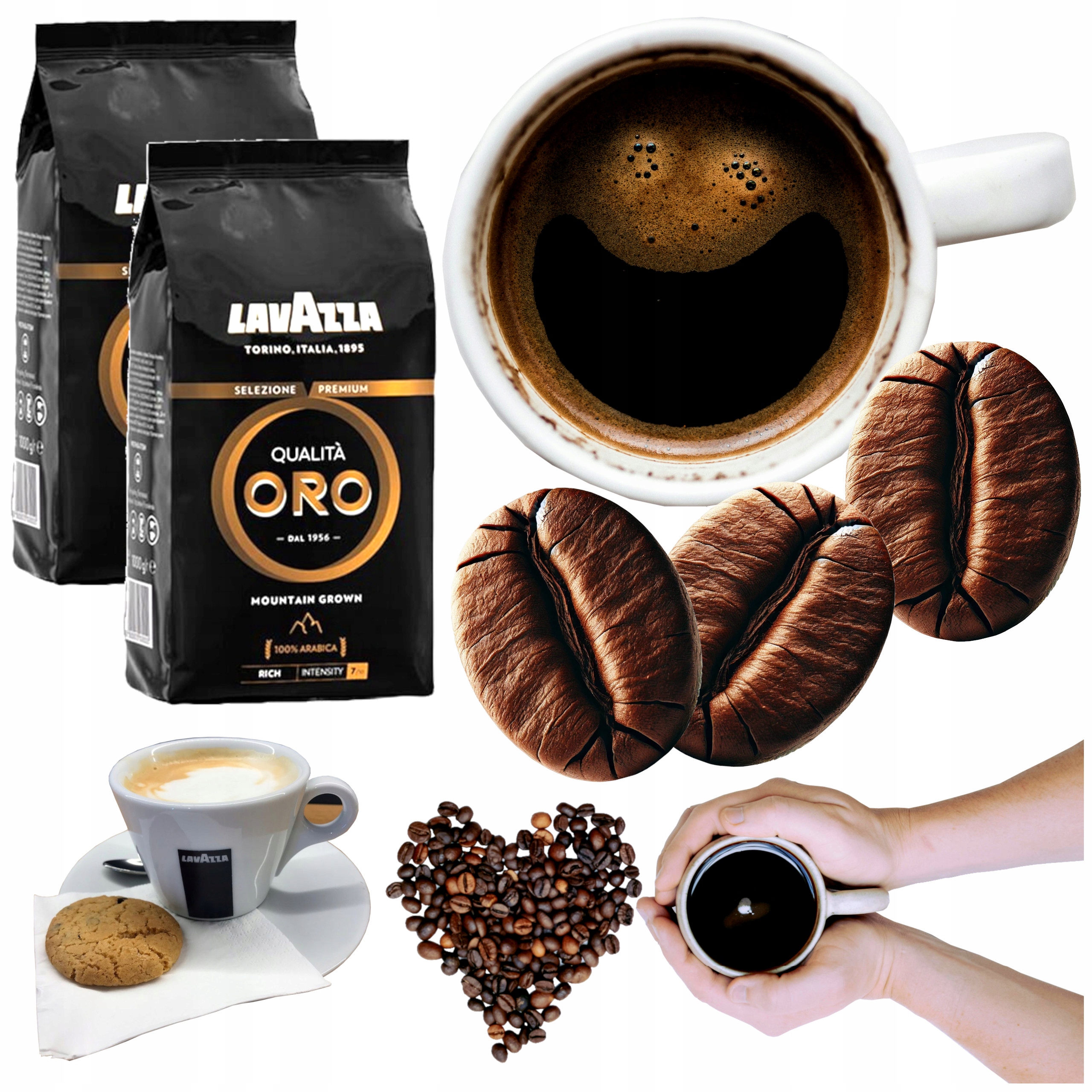 Kawa ziarnista Lavazza Qualità Oro 2 x 1kg Mountain Grown 100% Arabica