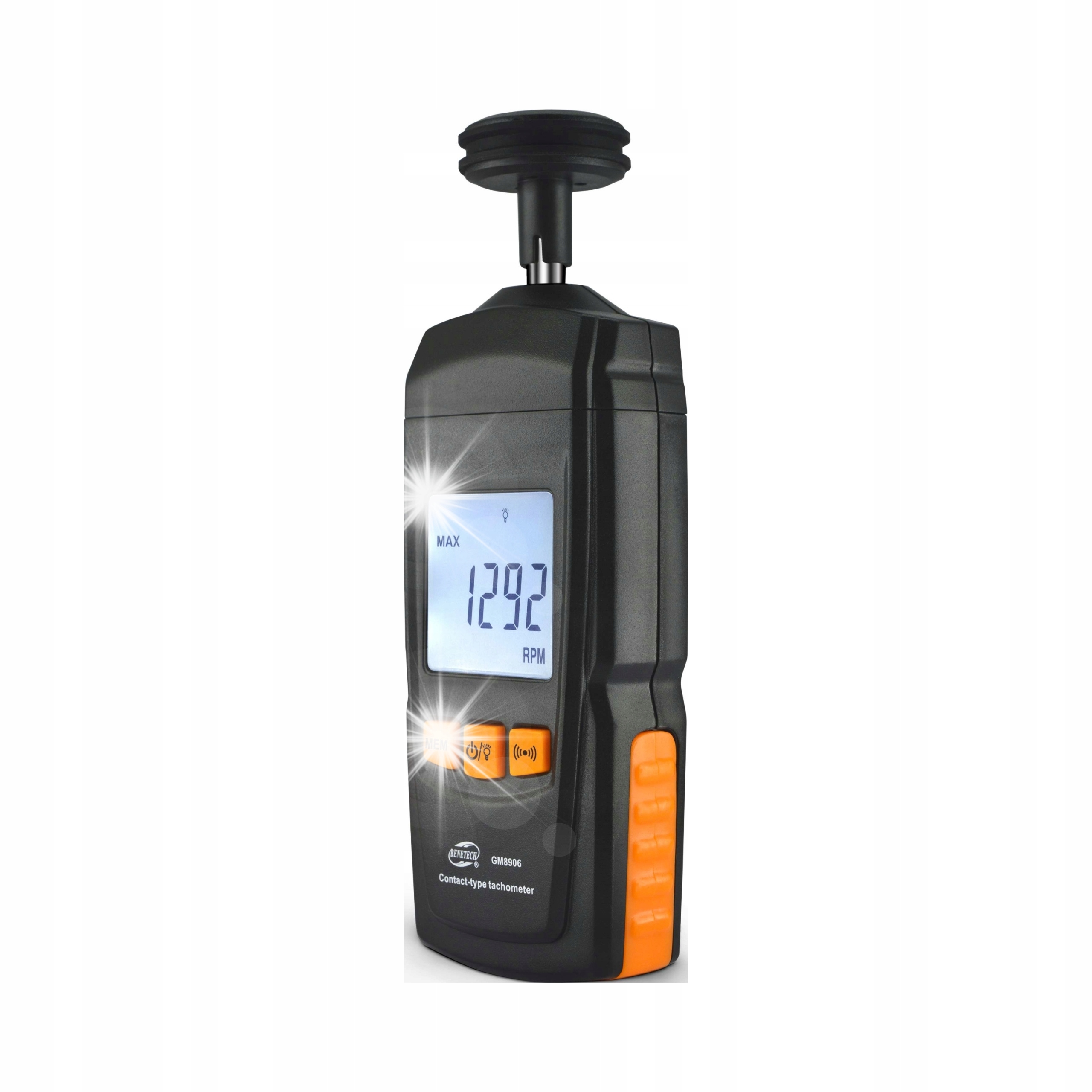 TACHOMETR OBROTOMIERZ - CYFROWY MIERNIK PRĘDKOŚCI OBROTÓW DO 99999 RPM LCD