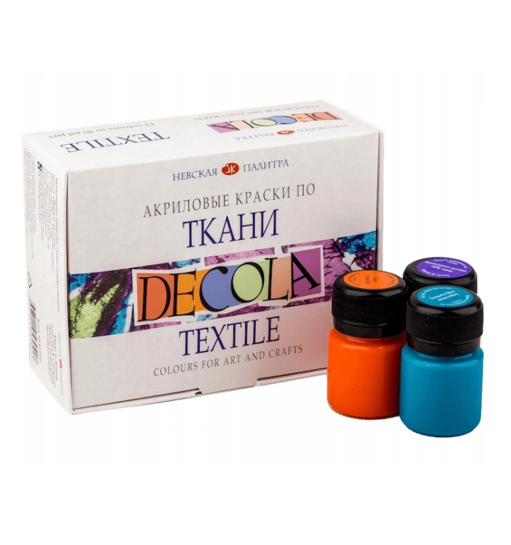 

Zestaw Farb Do Tkanin Decola 12szt
