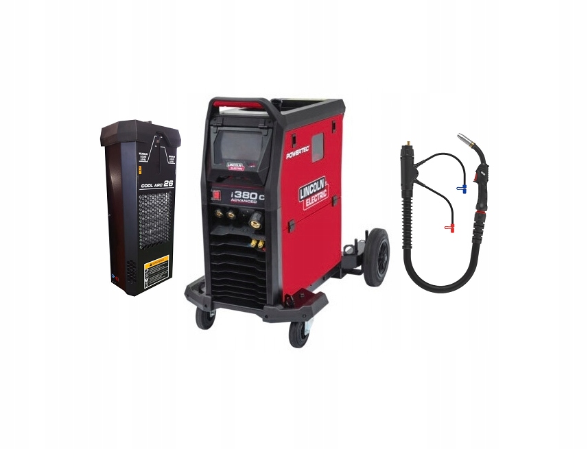 Spawarka Migomat Lincoln PowerTec i380C Advanced WaterPack w kolorze szarym