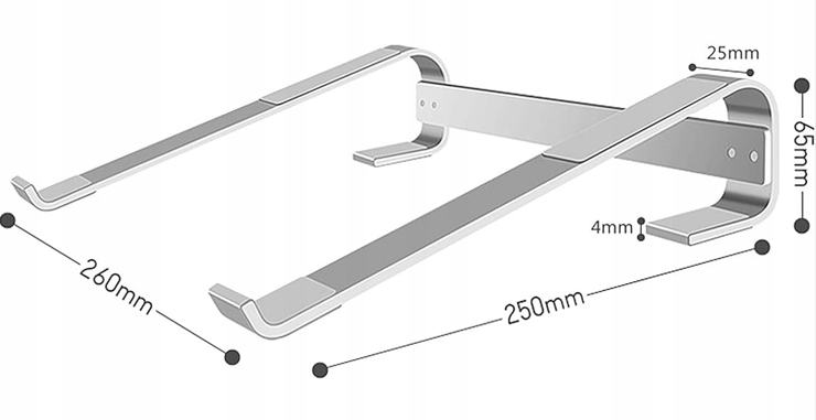 ERGONOMICZNA PODSTAWKA POD LAPTOP TABLET STOJAK PRZENOŚNA 10-17.3 CALA Marka Art