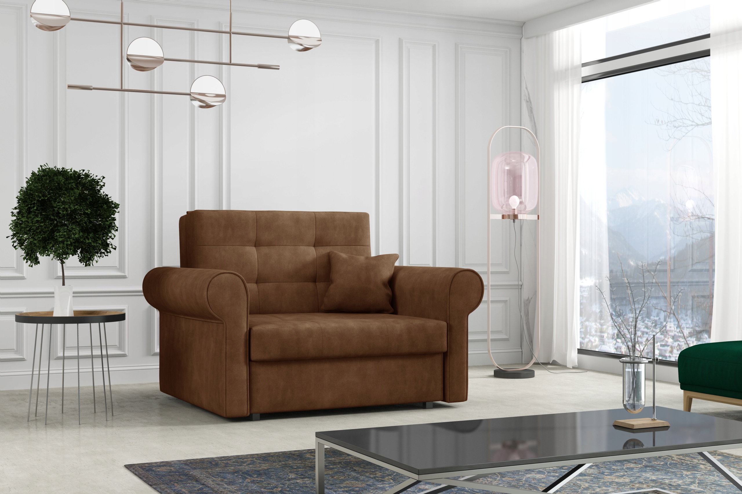 sofa VIVA I SILVER tapczanik rozkładany do przodu Rodzaj sofa