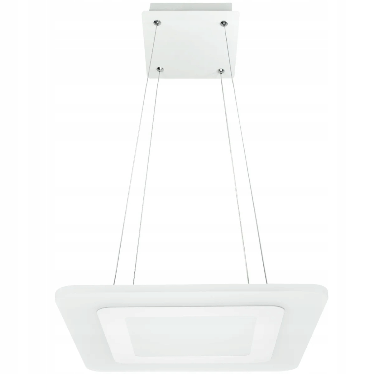 Závěsná Led lampa čtverec bílá, moderní, neutrální do obývacího pokoje, 35 cm Polux