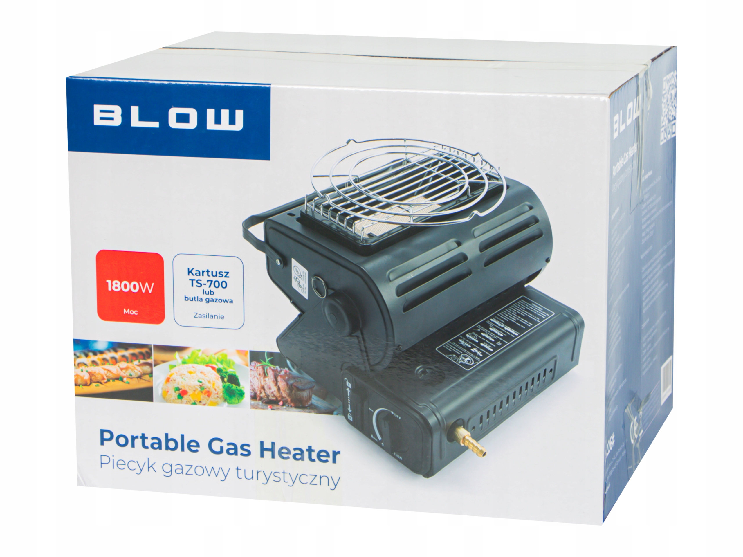 GAZOWY PIECYK TURYSTYCZNY PRZENOŚNY KUCHENKA NA KARTUSZ PROMIENNIK 1800W Waga 1.8 kg