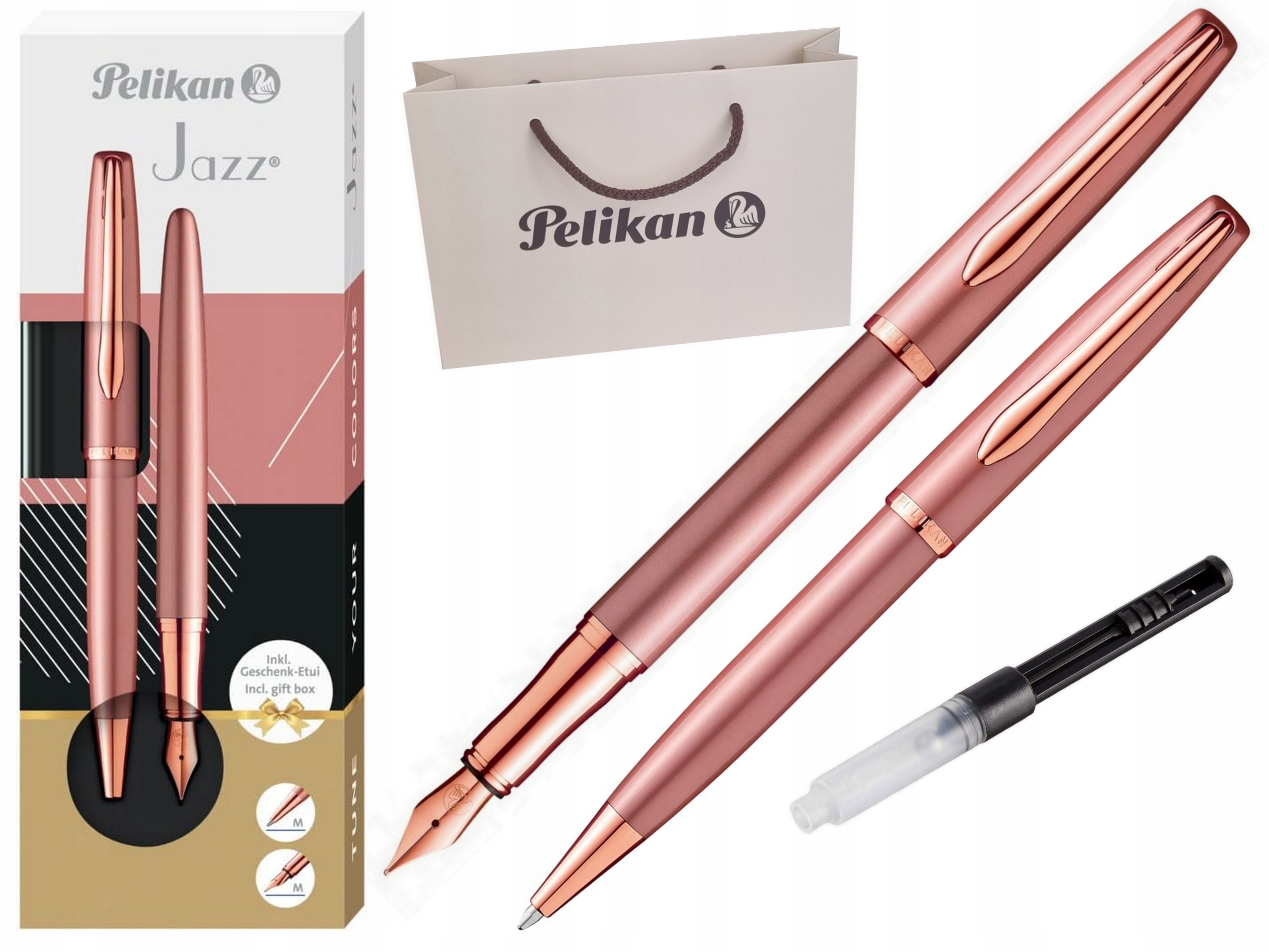 Pióro Wieczne Długopis Jazz Noble Rose Pelikan W Etui Tłoczek.+ Torebka