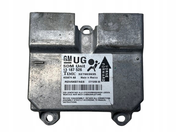 OPEL CORSA D modulo SENSOR airbag airbag 13187526 UG BEZWYPADKOWY