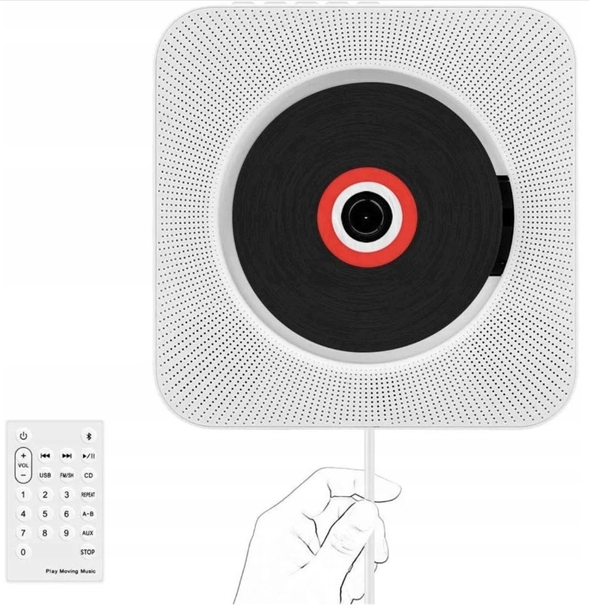 Přenosný CD přehrávač s vestavěným Bluetooth reproduktorem a Fm rádiem