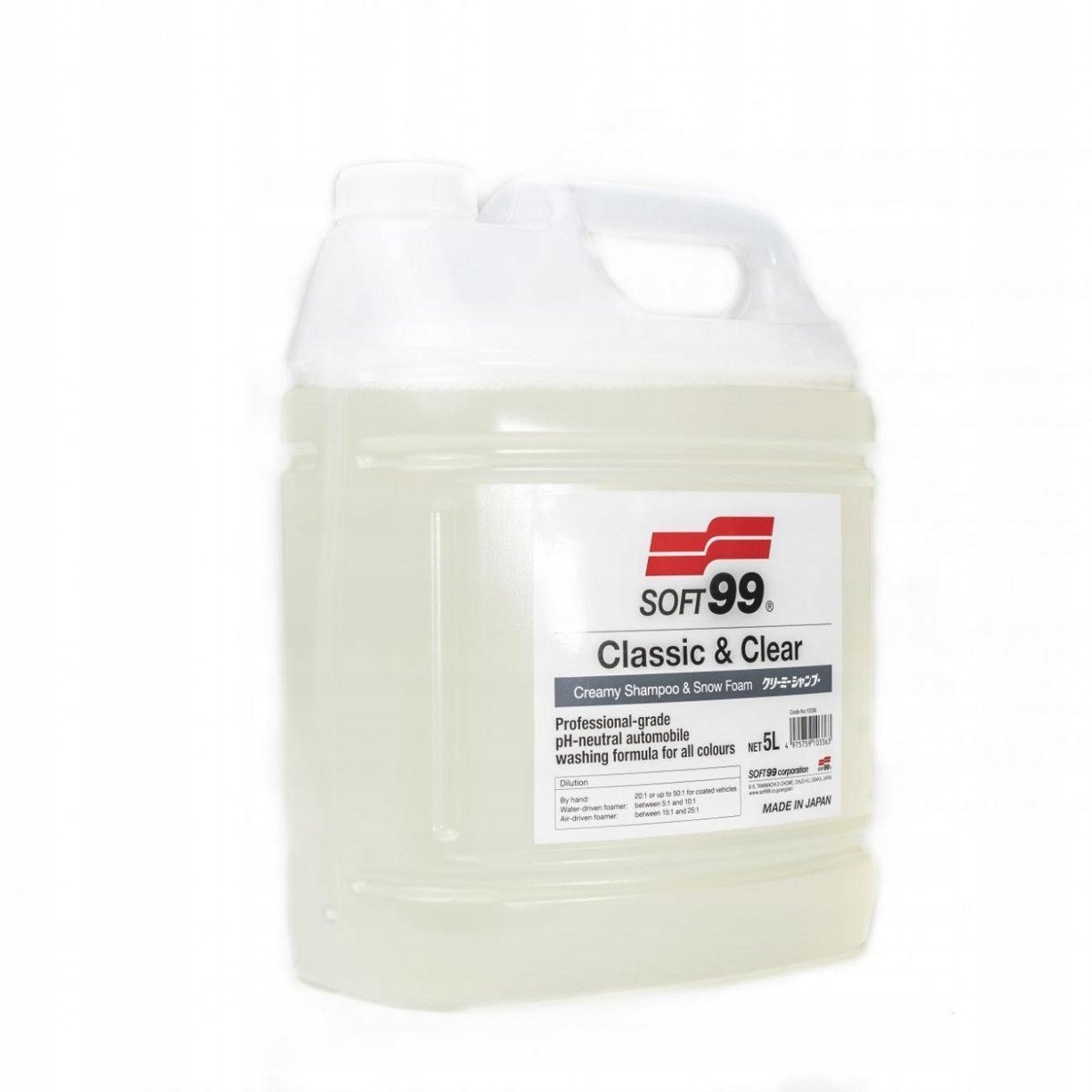 

Soft99 Classic Clear Shampoo 5l Szampon koncentrat