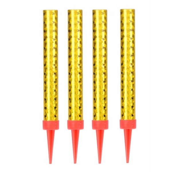 Fontanna Tortowa złota 12cm - 4 sztuki na tort