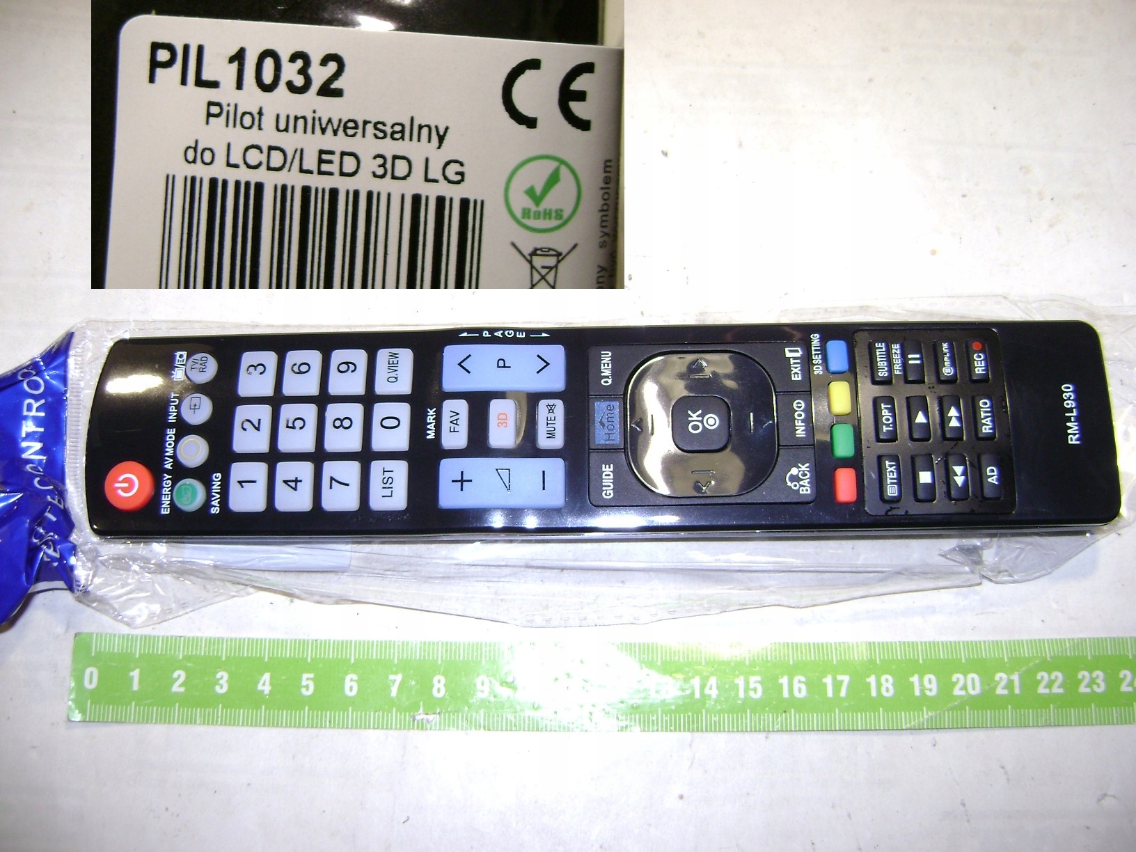 PILOT do TV LG LED LCD 3D + baterie