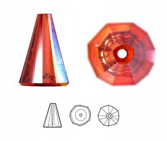 5540 17 mm Kryształ Artemis Bead Red Magma
