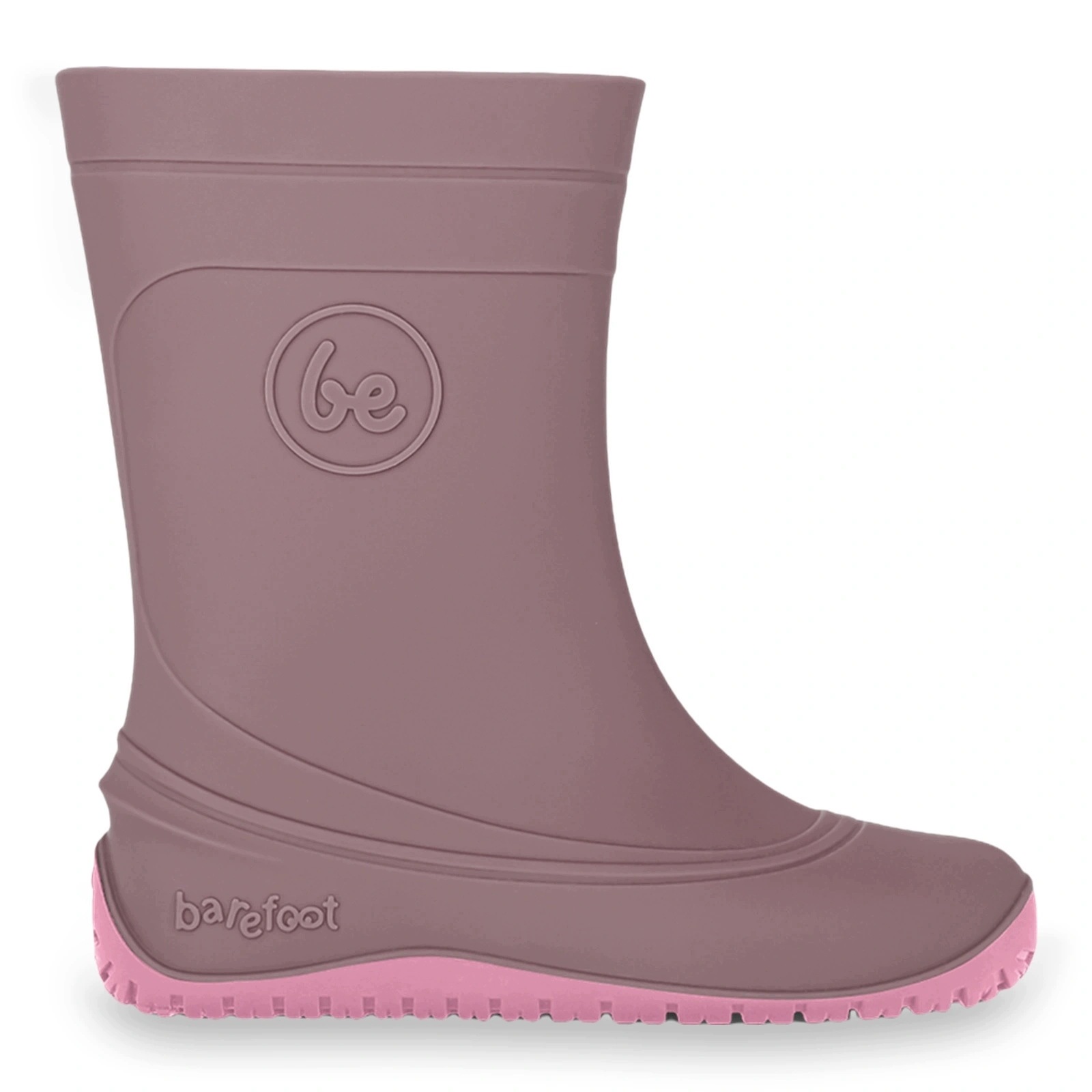 Kalosze barefoot wodoodporne wsuwane dziecięce Be Lenka Pudds Misty Pink 24