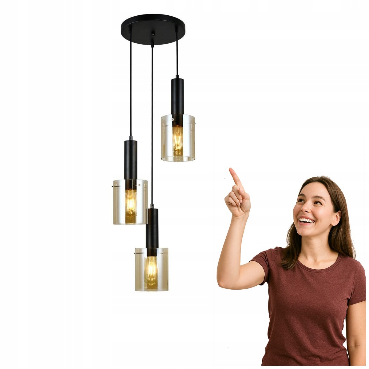 Moderná závesná lampa Sardo 3 plamene Italux