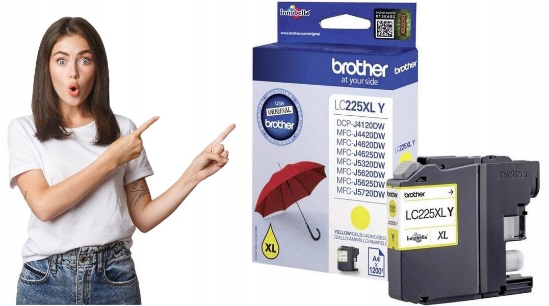Cart. Brother LC 225 XL yellow oryg.