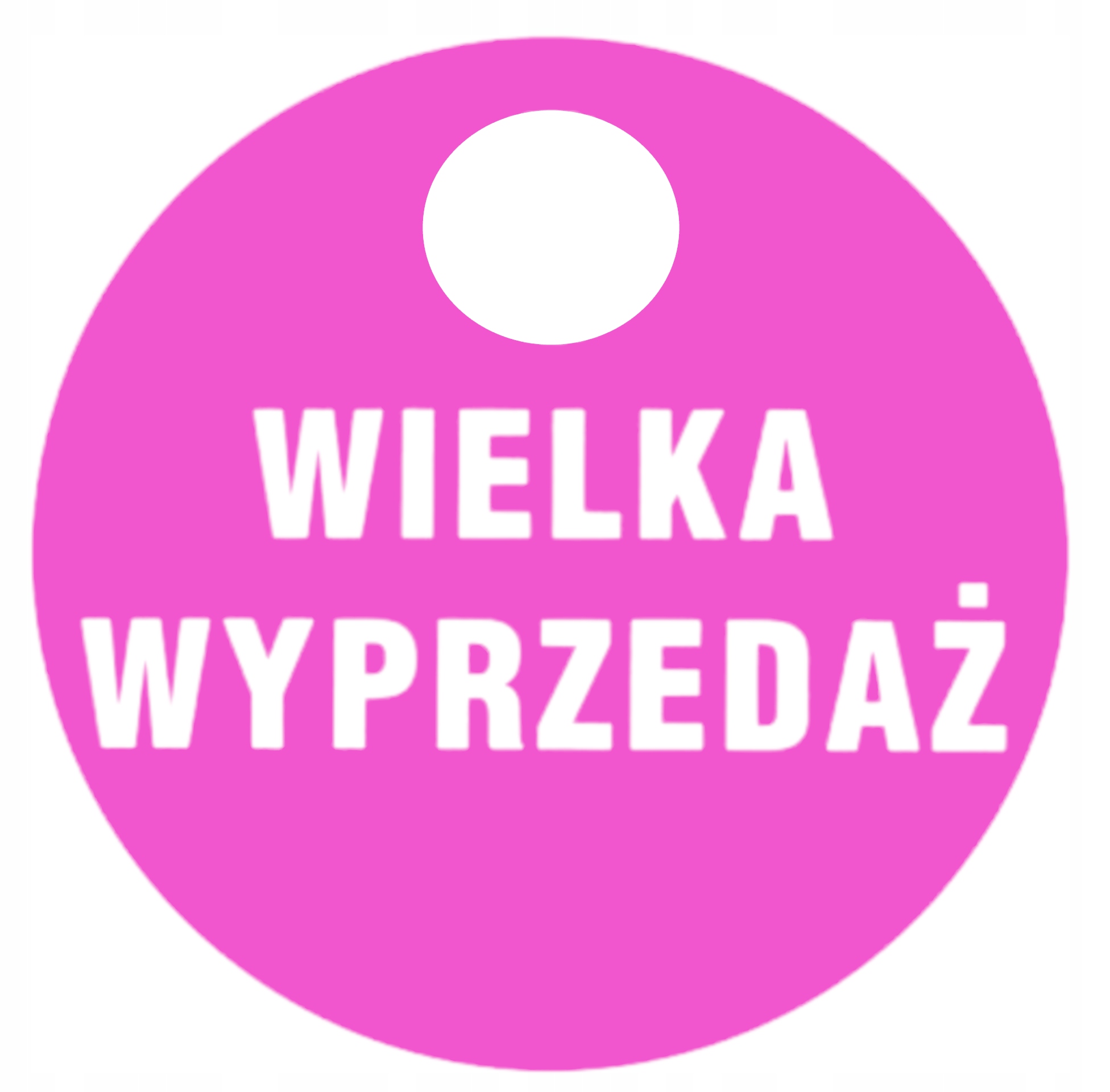 ETYKIETA TABLICZKA WIELKA WYPRZEDAŻ ZAWIESZKA 15CM Kod producenta OKR 15CM WIEL/WYPRZ