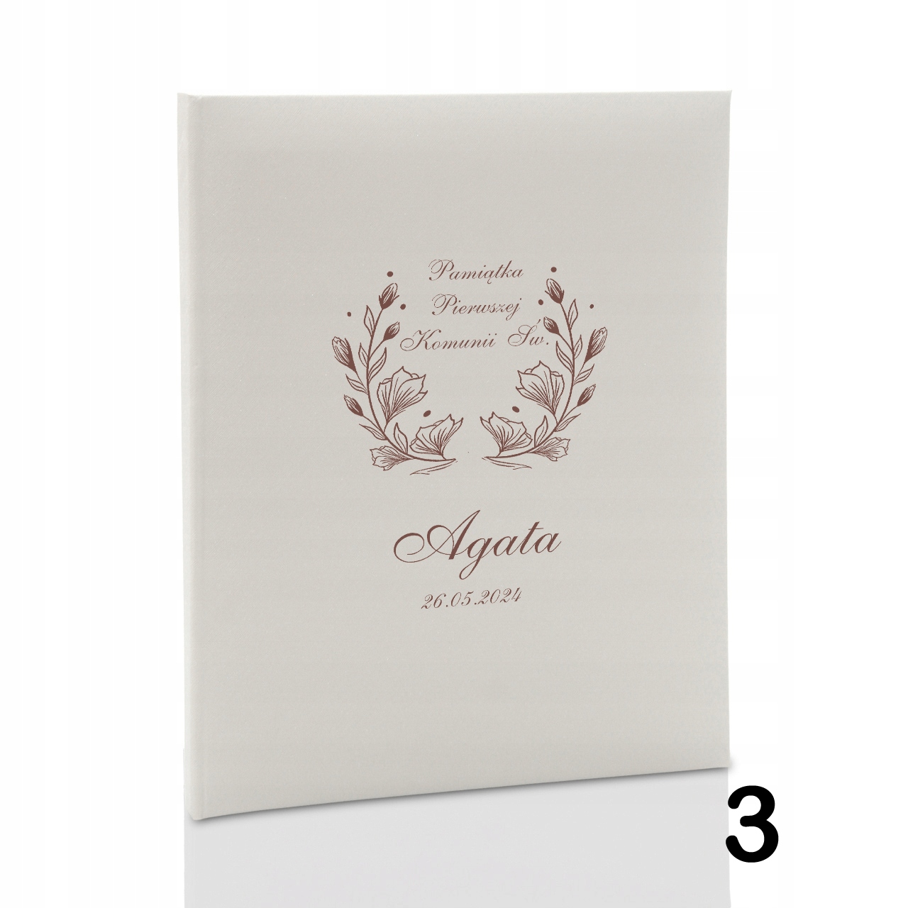 PERSONALIZOWANY ALBUM KOMUNIJNY WKLEJANY 40 STRON Model B-40pg/cr clean white