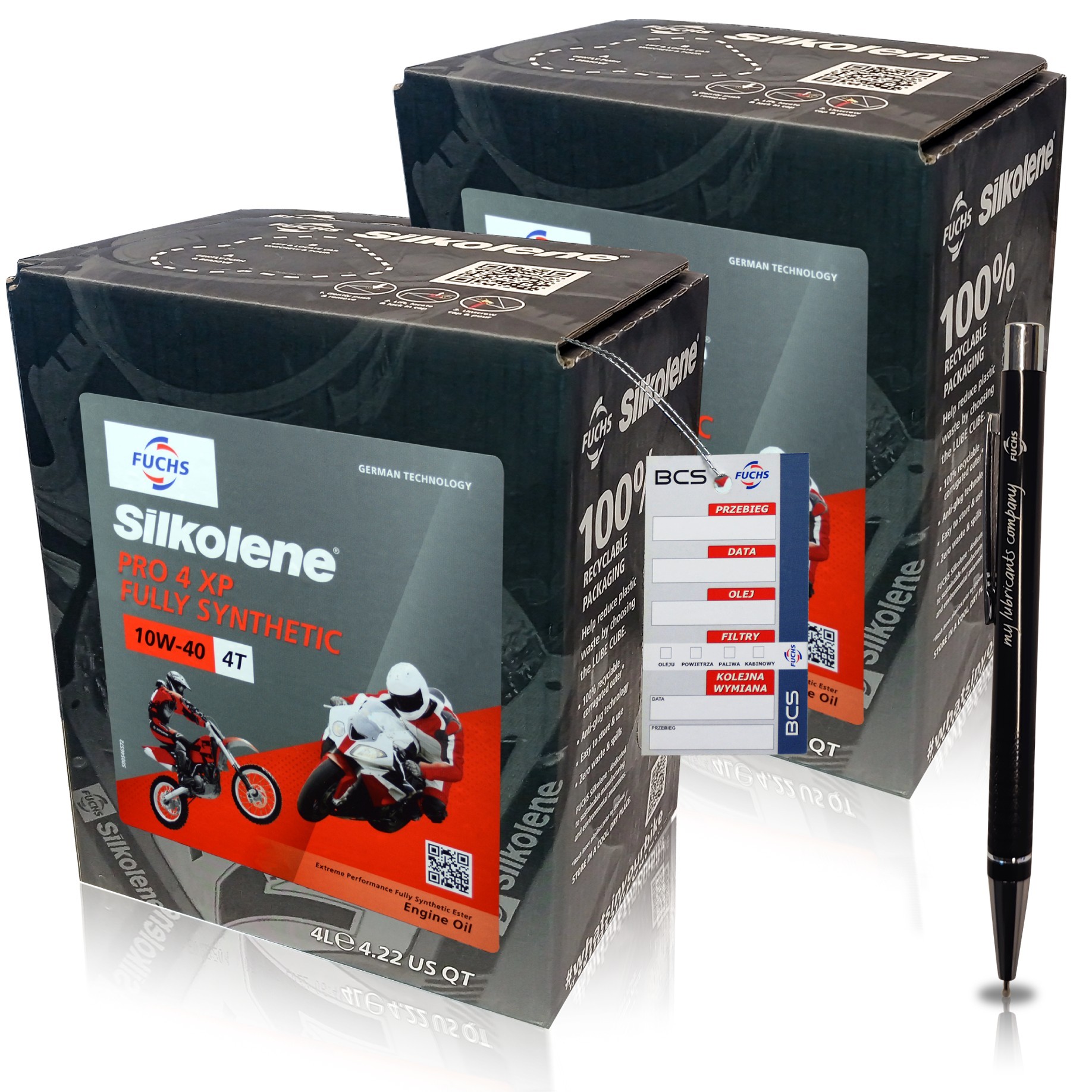 8 Litrów Fuchs Silkolene Pro 4 10W40 Xp Olej Silnikowy Do Motocykli 4T 8L