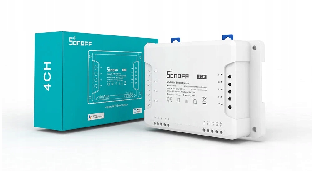 Sonoff 4CH PRO R3 WiFI RF 433mhz 4 kanały DIN Marka Sonoff