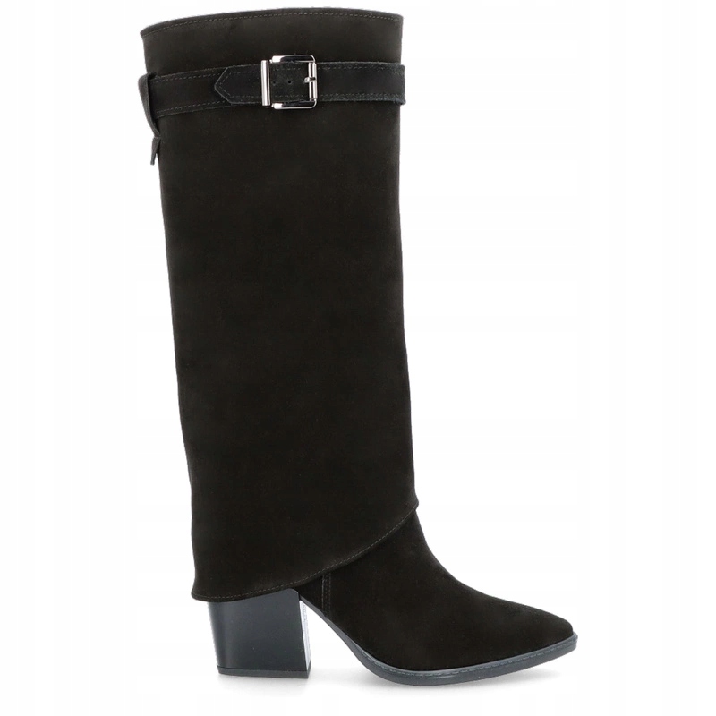 Vysoké kovbojské boty z kůže Tymoteo G1071 Černé 37