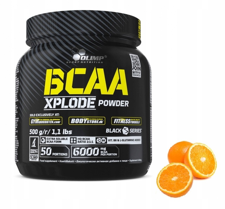 OLIMP BCAA XPLODE 500G POMARANCZ MOCNE AMINOKWASY REGENERACJA LEUCYNA