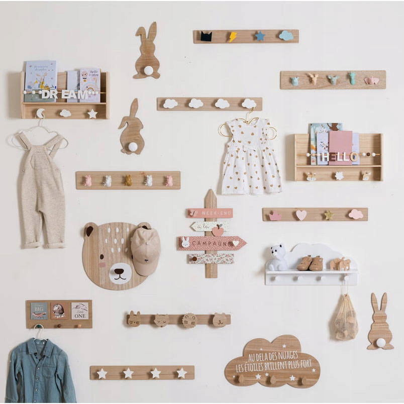 WIESZAK ŚCIENNY NA UBRANIA dla dzieci zwierzątka Marka Atmosphera