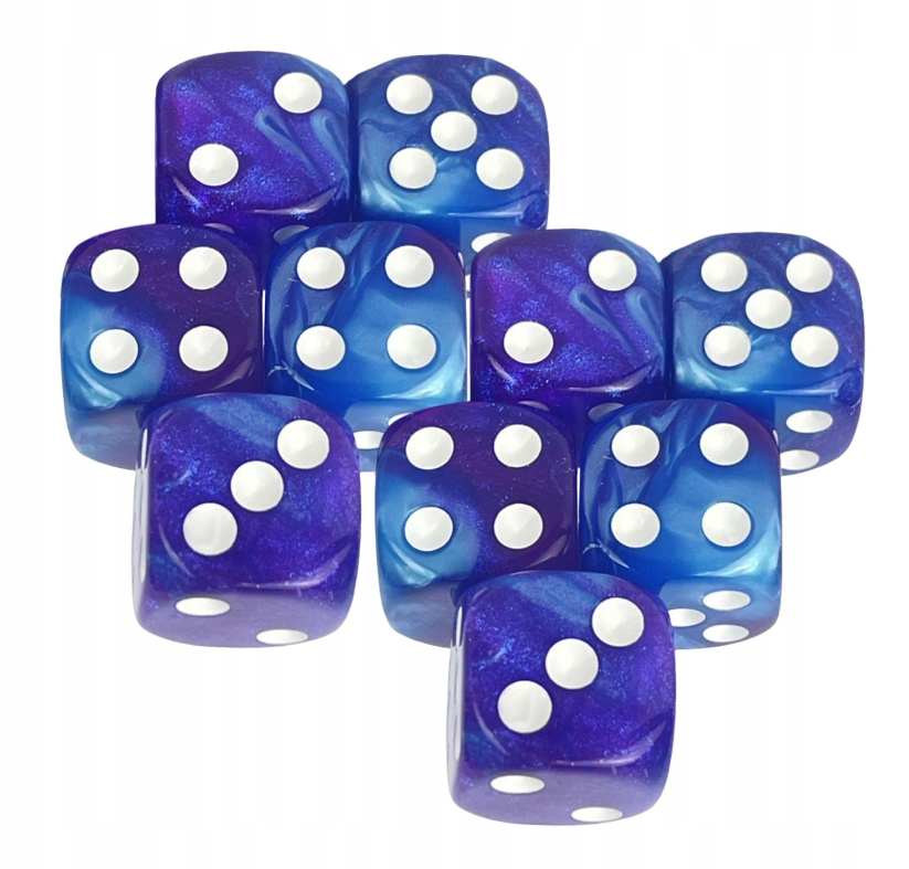 ZESTAW 5 KOSTEK K6 RPG KAWAŁEK NIEBA KOŚĆ SZEŚCIOŚCIENNA 1,6 CM Producent RGFK