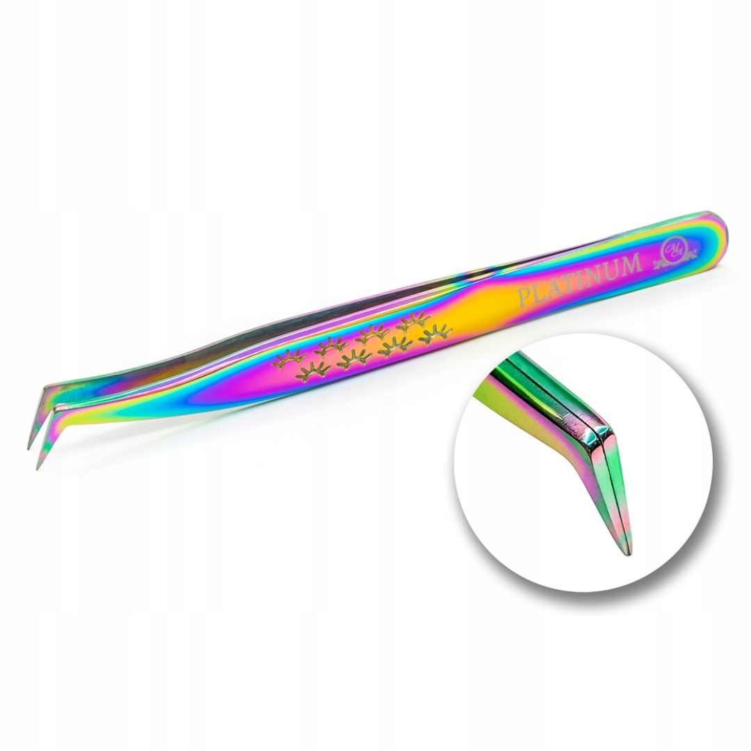 Pęseta do Przedłużania Rzęs Volume Multicolor Lash PLATINUM