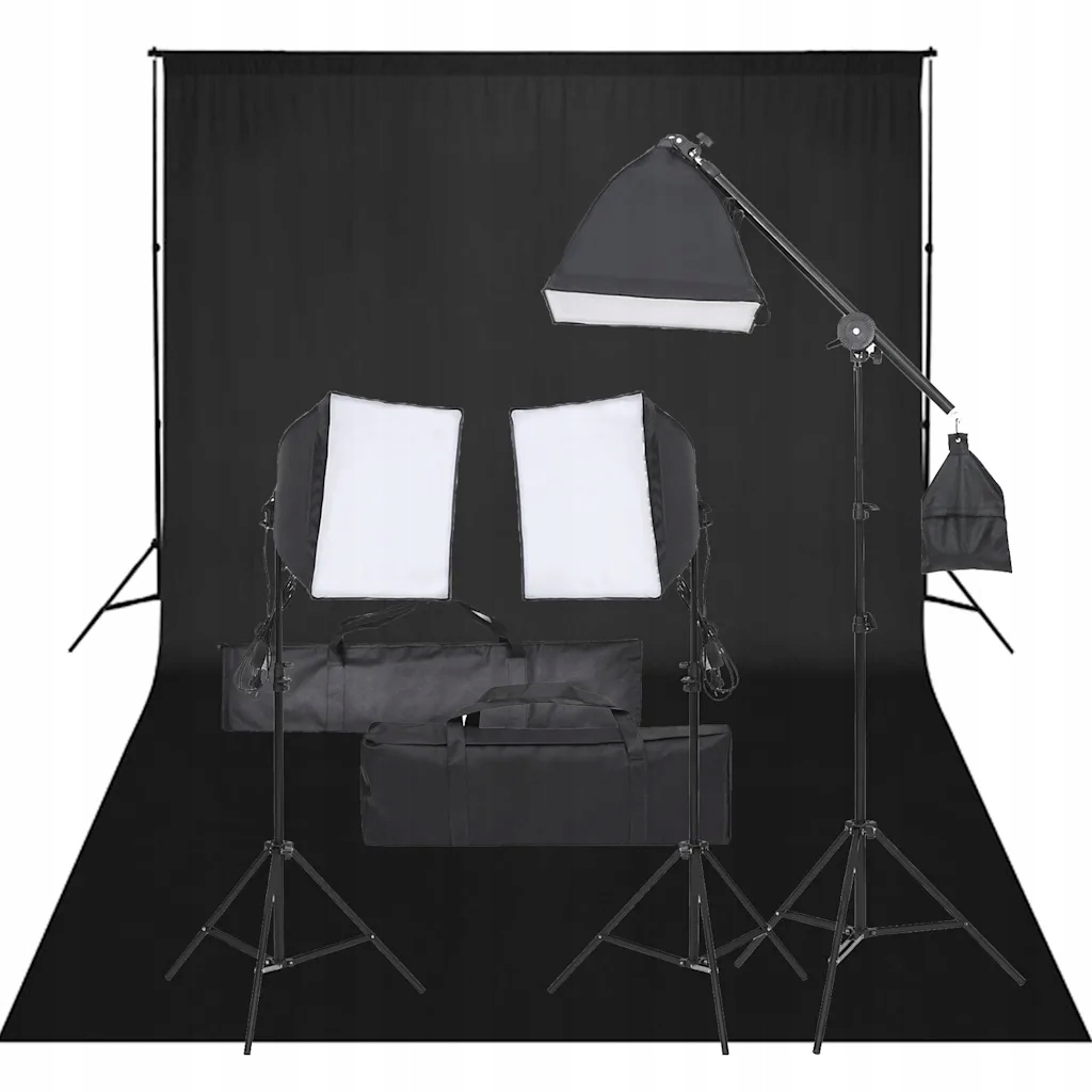Studyjny Zestaw Fotograficzny 5600K Czarny 40x40 cm