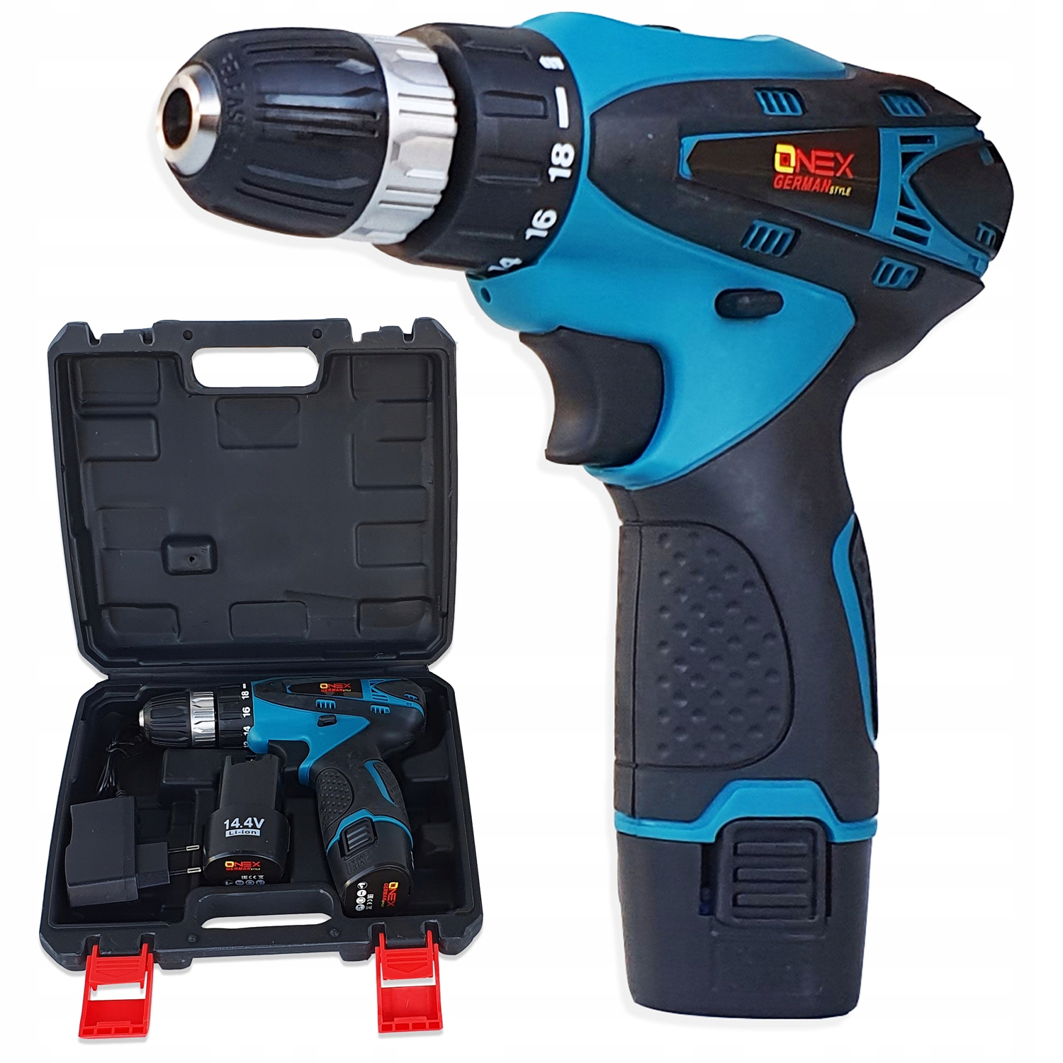 WIERTARKO WKRĘTARKA AKUMULATOROWA 14,4V MOCNA Napięcie (V) 14,4 V