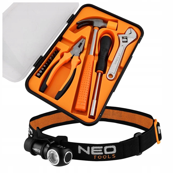 Čelovka V Sadě S Nářadím Neo Tools