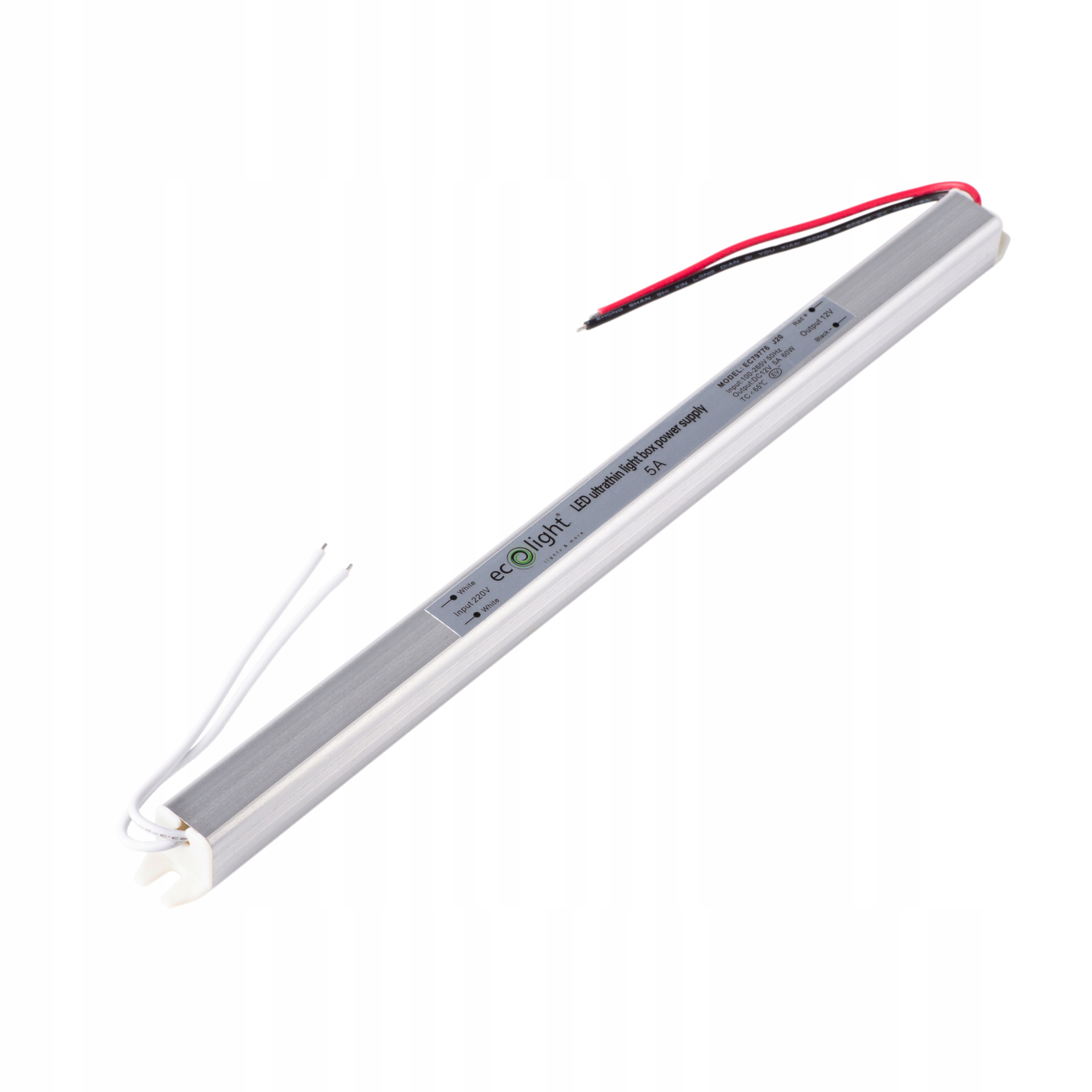 Zasilacz meblowy Slim 60W 12V 5A IP20 290x18x17
