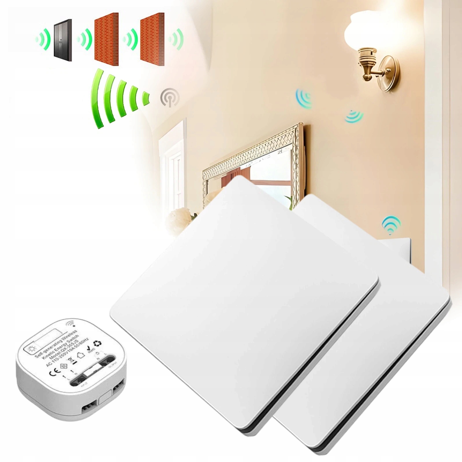 2 Bezdrátový spínač světla 1 Rádiový přijímač